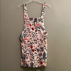 NWT Cider Lightweight Corduroy Floral Button Romper Size M